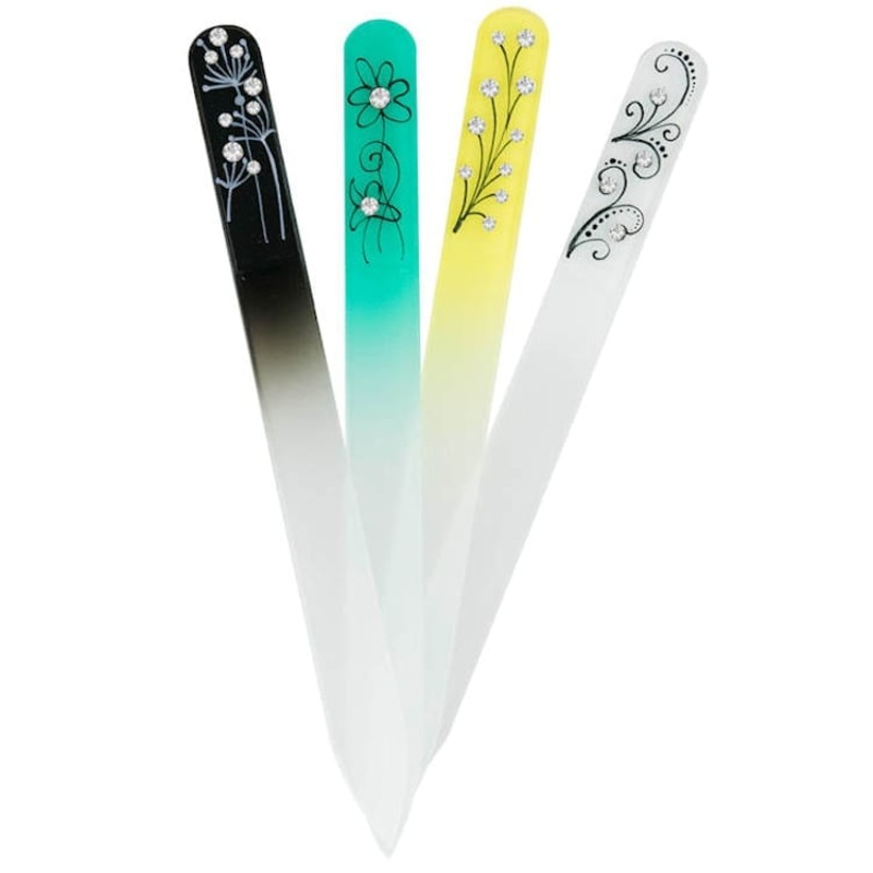 Czech Swarovski Crystal Nail File - Size Medium-  Pen Drawing Collection