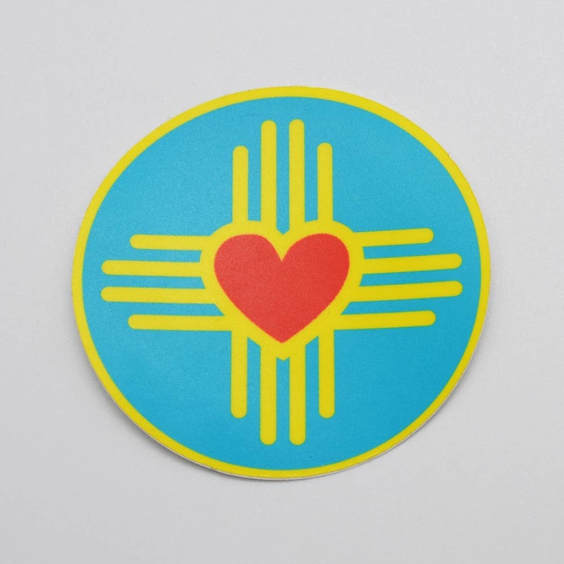 Metal the Brand - Zia Heart Turquoise Circle - Sticker Decal