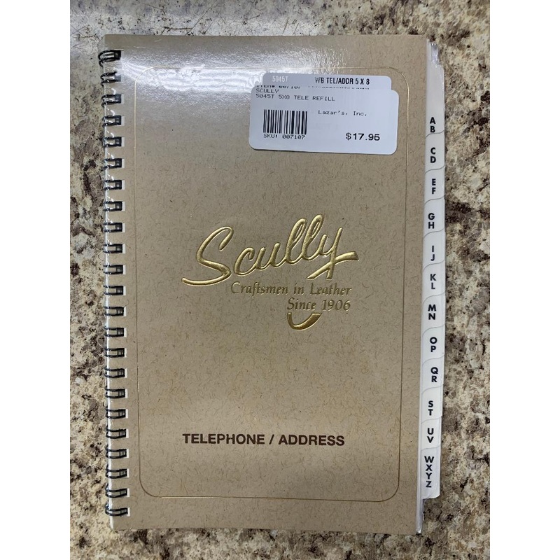 Scully 5045T Address/Telephone Spiral Refill