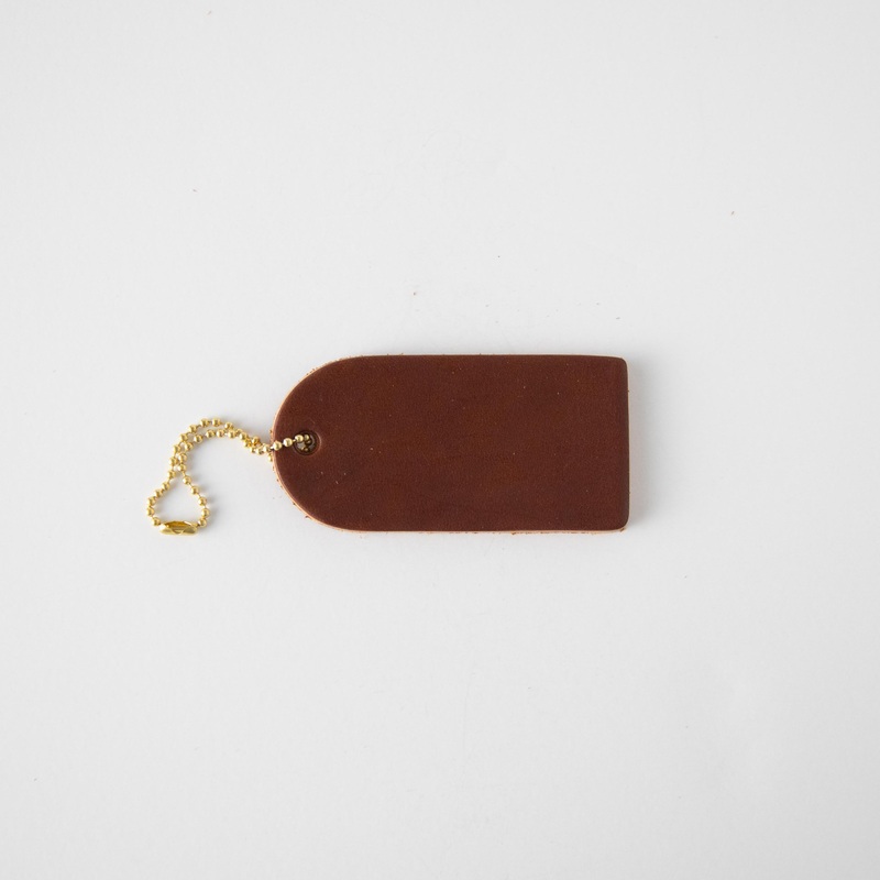 Brown Mini Leather Tag