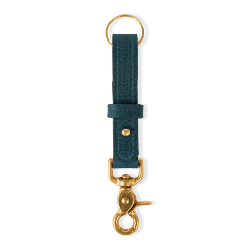 Dark Teal Bulldog Key Lanyard