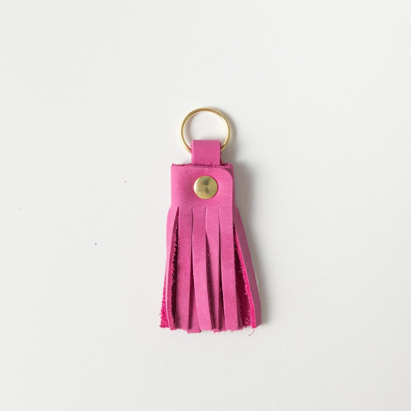 Pink Tassel Keychain