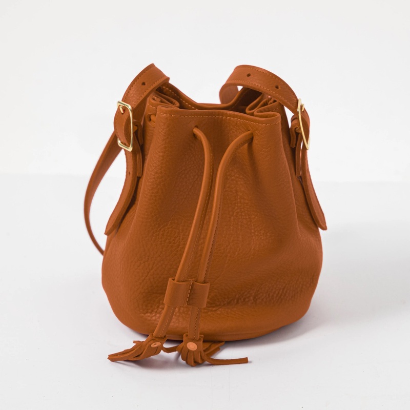 Scratch-and-Dent Honey Bulldog Bucket Bag