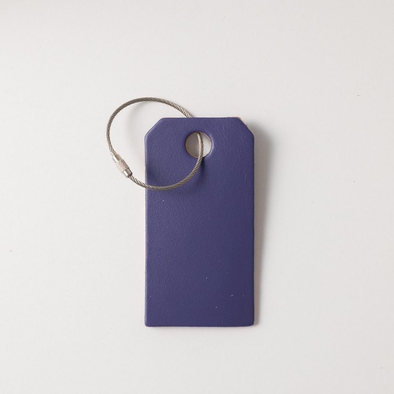Amethyst Leather Tag