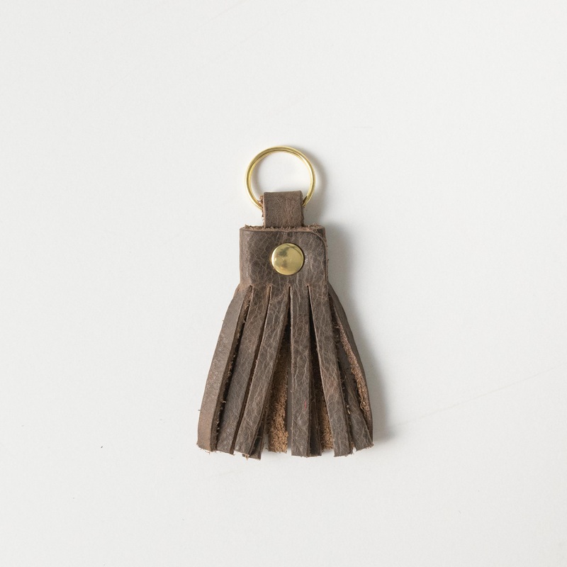 Grey Kodiak Tassel Keychain