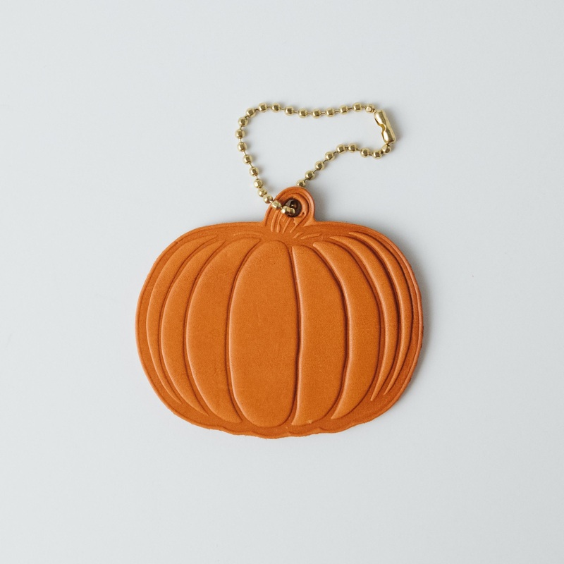 Leather Pumpkin Tag