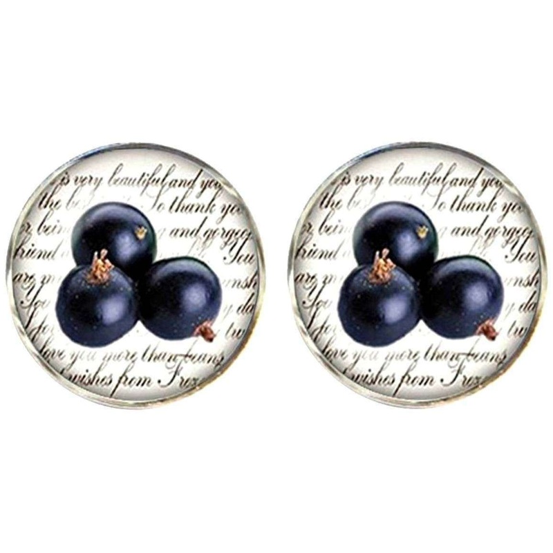 Bassin and Brown Blackcurrant Cufflinks - Purple/White