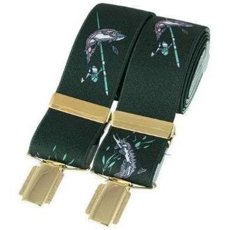 David Van Hagen Classic Fishing Line Fashion Brace - Dark Green