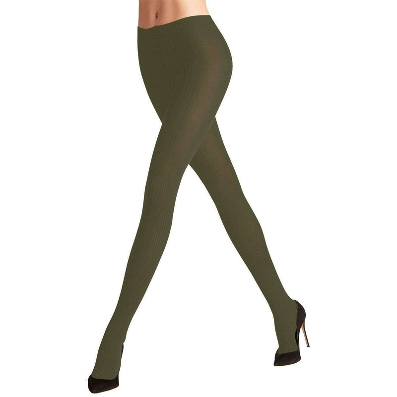 Falke Family Rib Tights - Artichoke Green