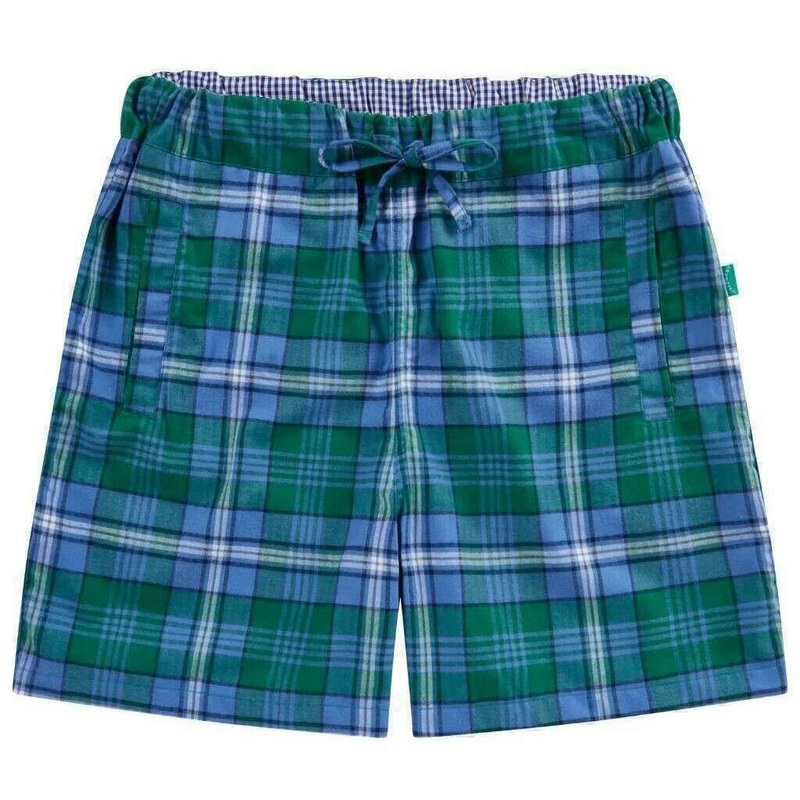 Loungers Green Sea Turtle Long Shorts - Green/Blue/White