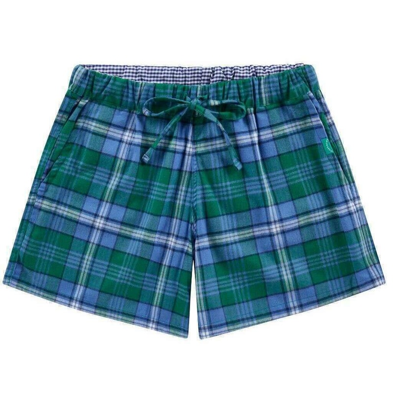 Loungers Green Sea Turtle Short Shorts - Green/Blue/White