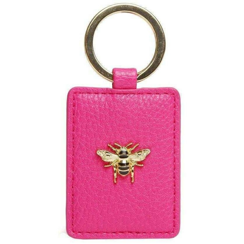 Alice Wheeler London Rectangle Key Ring - Hot Pink