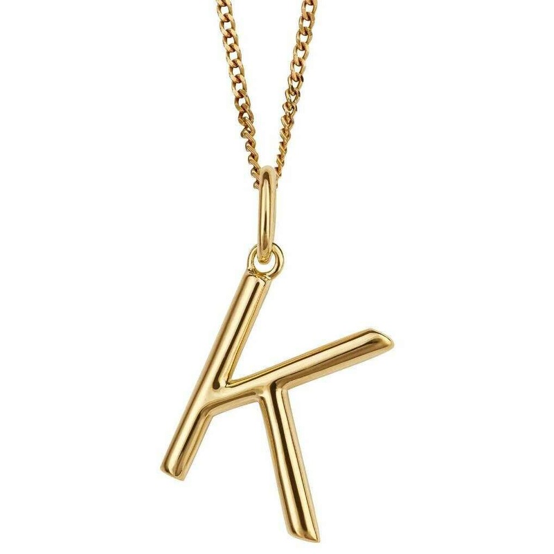 Beginnings K Initial Pendant - Gold