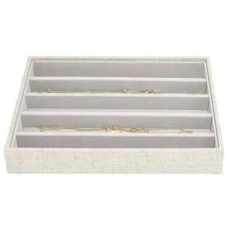 Stackers Classic Necklace Tray - Oatmeal/Linen Beige