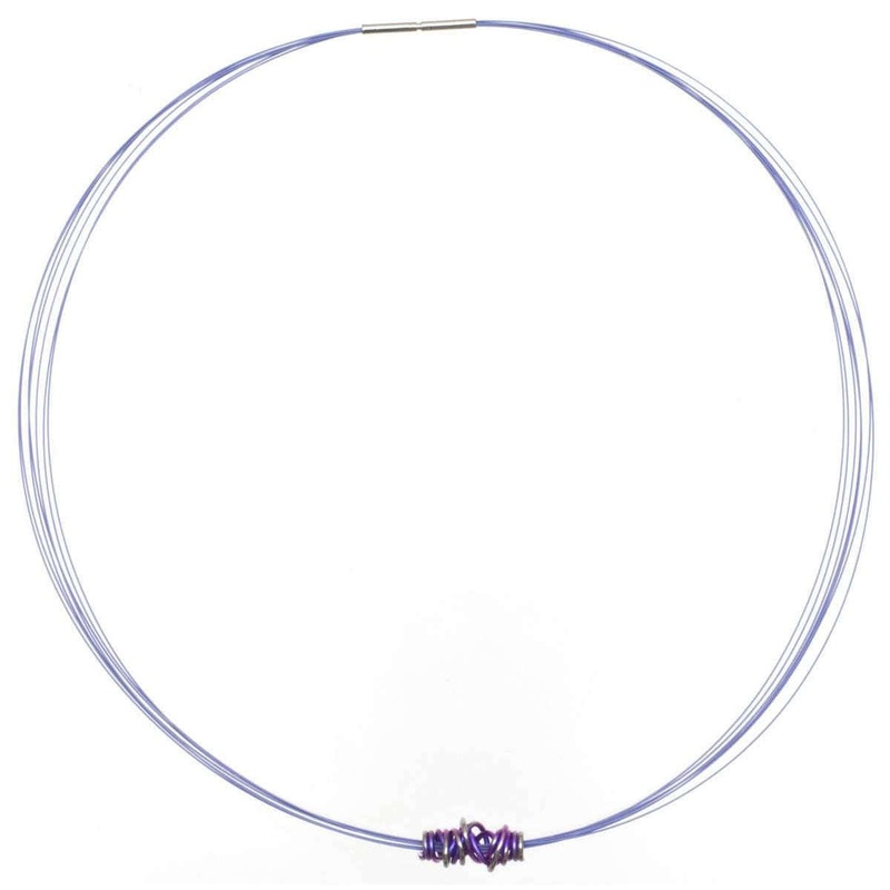Ti2 Titanium Chaos Pendant Necklace - Violet