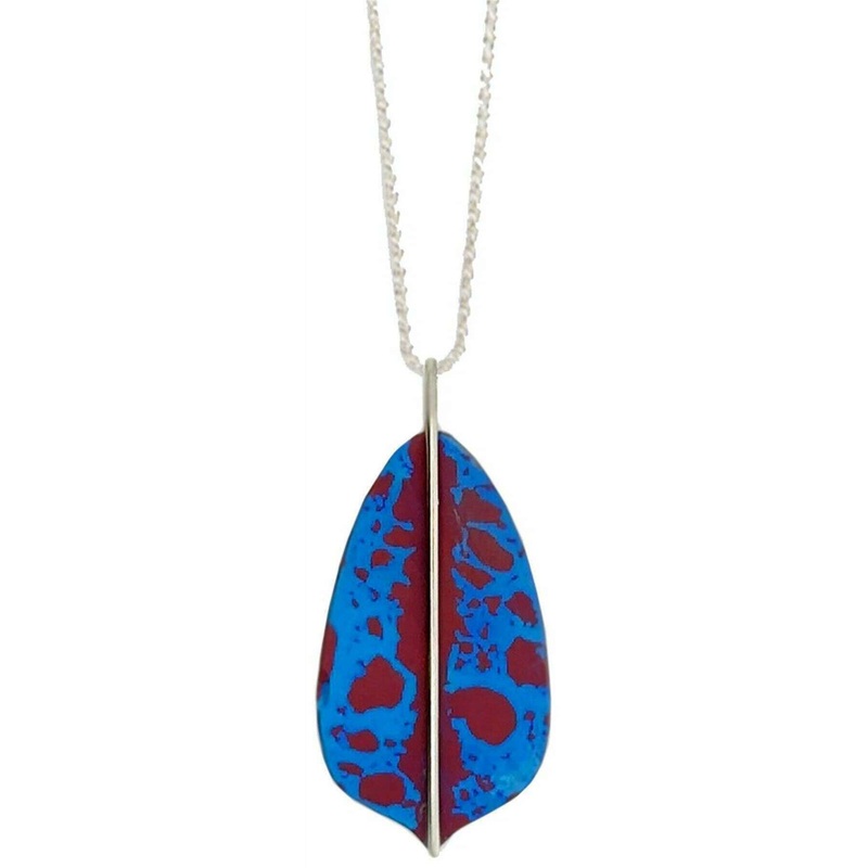 Ti2 Titanium Shield Pendant - Blue