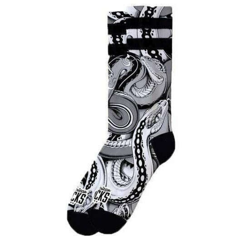 American Socks Python Mid High Socks - Grey
