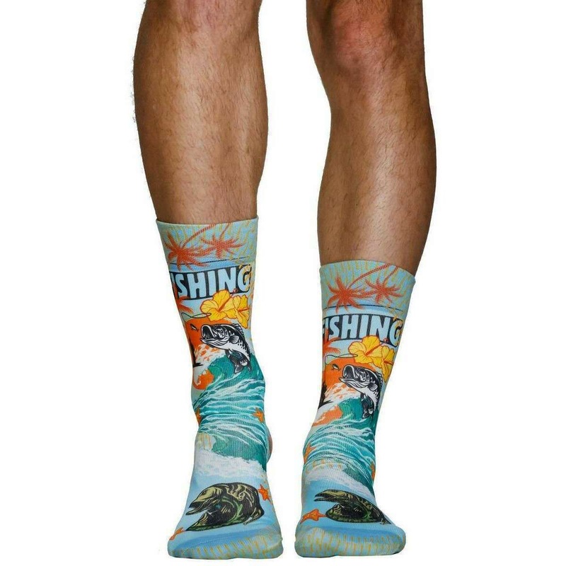 Wigglesteps Fishing Socks - Blue/Orange