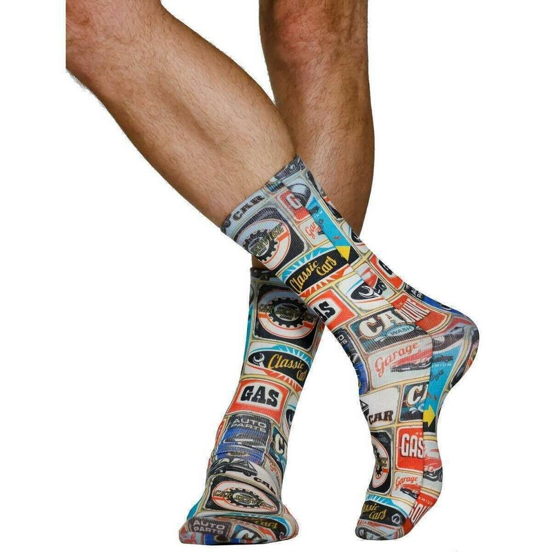 Wigglesteps Retro Car Service Socks - Multi-colour