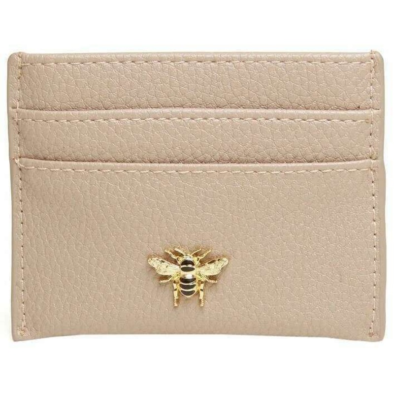 Alice Wheeler London Bow Card Holder - Stone Beige
