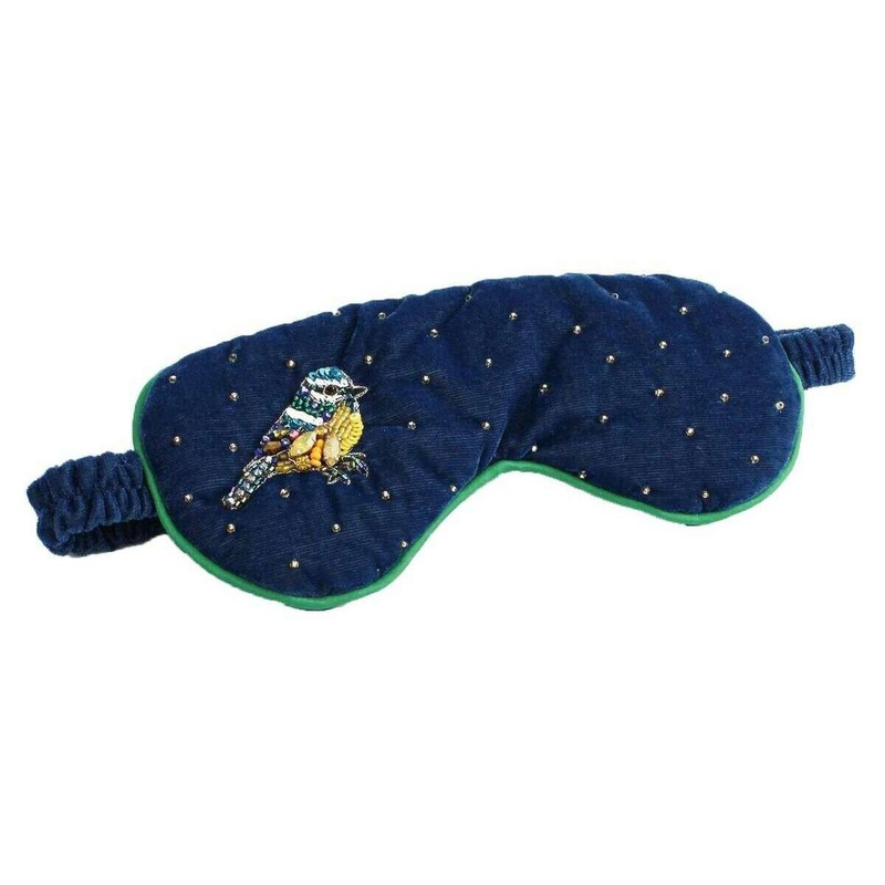 My Doris Beaded Blue Tit Sleep Eye Mask - Blue