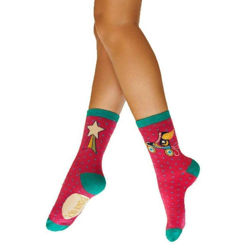 Powder On a Roll Ankle Socks - Fuchsia Pink
