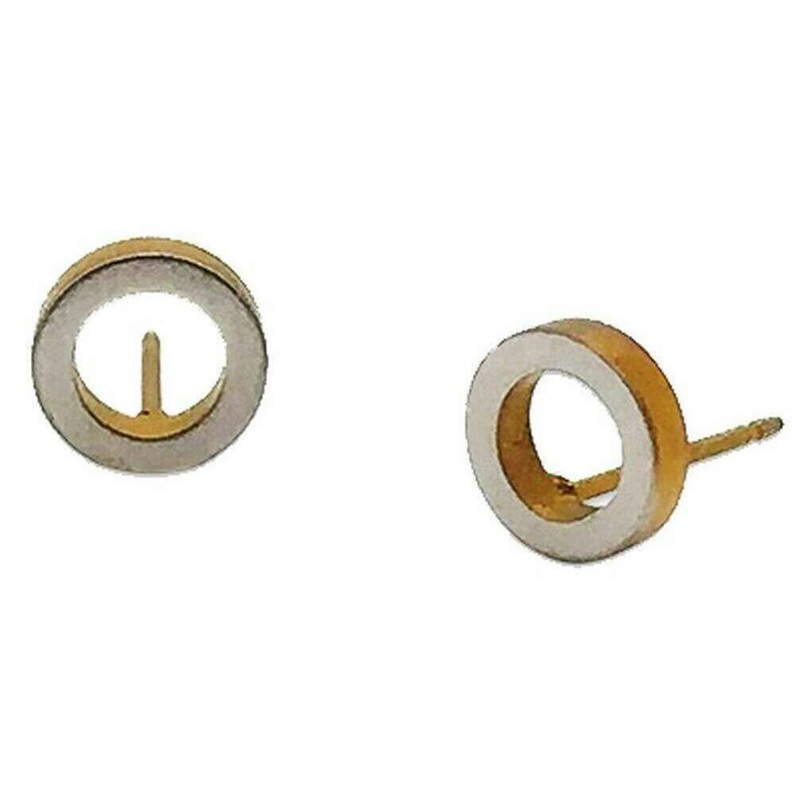 Ti2 Titanium Ringo Stud Earrings - Tan