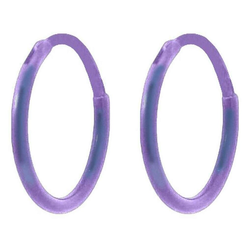 Ti2 Titanium Small Full Hoop Earrings - Purple