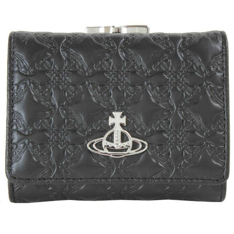 Vivienne Westwood Embossed Nappa Small Frame Purse - Black