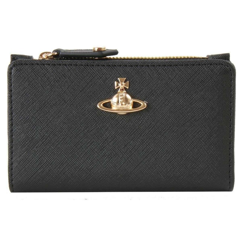 Vivienne Westwood Slim Flap Card Holder Purse - Black