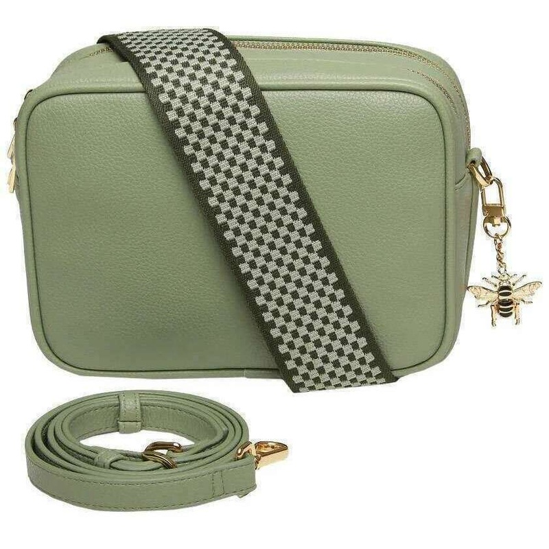 Alice Wheeler London Soho Camera Crossbody Bag - Sage Green