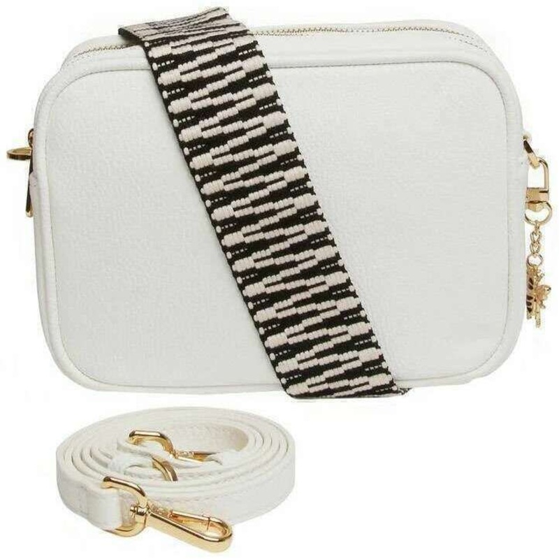 Alice Wheeler London Soho Camera Crossbody Bag - White