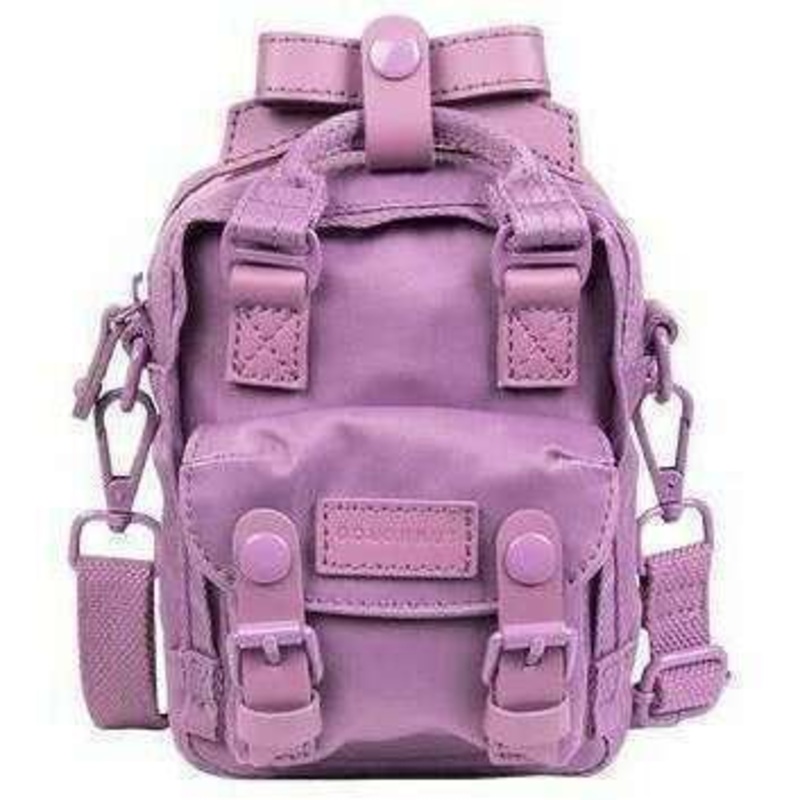 Doughnut Macaroon Tiny Ribbon Crossbody Bag - Purple Tulip