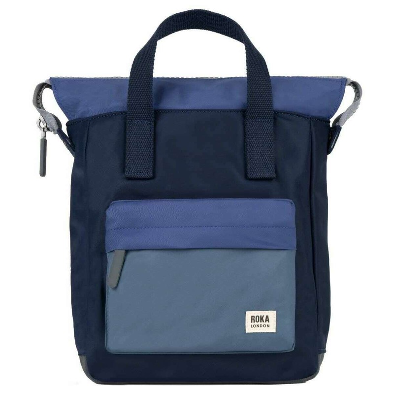 Roka Bantry B Small Indigo Tonal Recycled Canvas Backpack - Indigo Purple