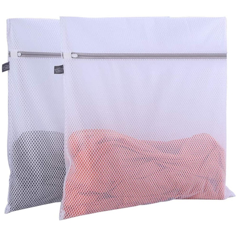 2-Pack Mesh Laundry Bags with Auto-Lock Zipper