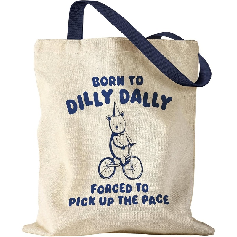 Aesthetic Canvas Tote Bag for Women - Sturdy Cloth Cotton Totes Bag with Pattern Shoulder Bag