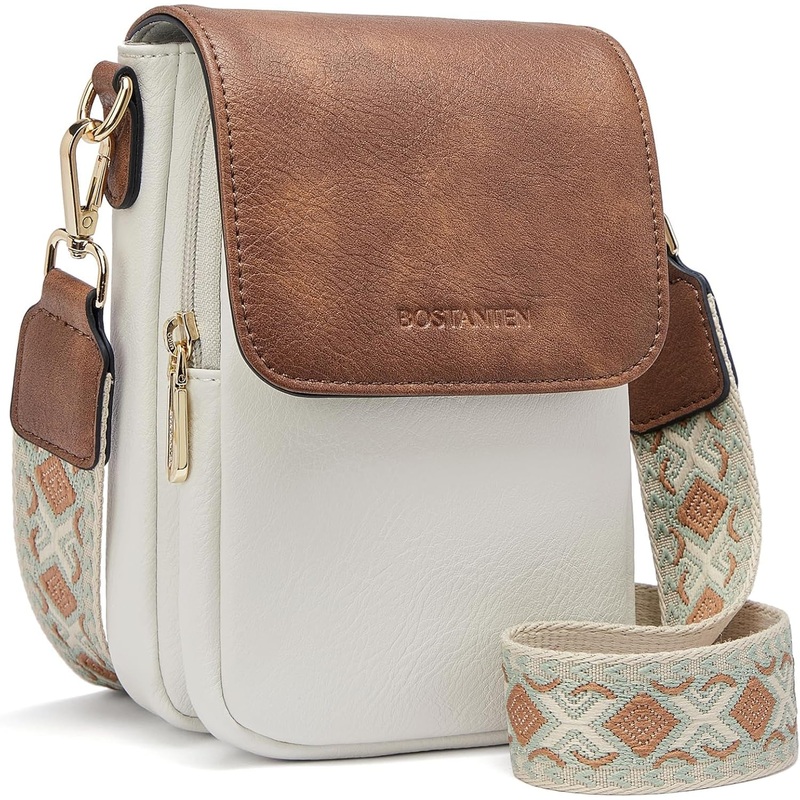 BOSTANTEN Small Crossbody Bags for Women Cell Phone Purse Leather Wallet Handbags with Card Slots