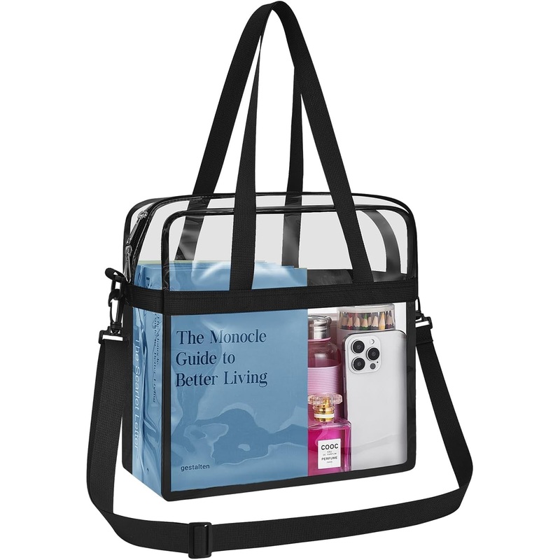 Clear Bag for Stadium Events 12612 Clear Tote Bag for Concert,Sport,Festival