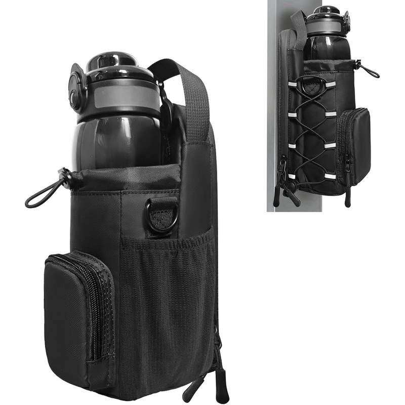 Magnetic Gym Bag for Men and Women, Magnetic Water Bottle Holder for Gym, Small Gym Bag, Gym Gifts for Women and Men (All Black)