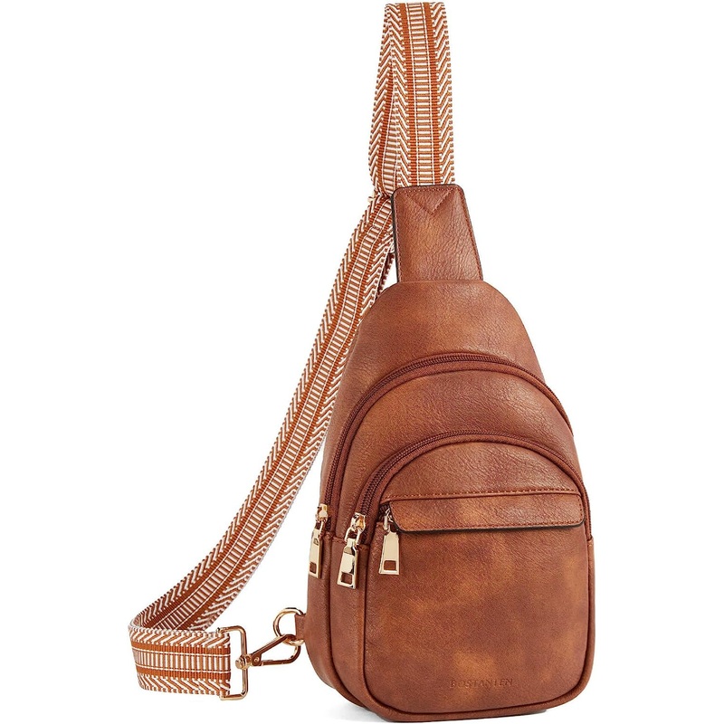 Small Sling Bag for Women Leather Crossbody Bags Fanny Pack Chest Bag for Travel