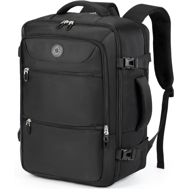Sowaovut Travel Laptop Backpack, Extra Large Backpacks, Flight Approved Daypack, Business Bag Fit 17.3 Inch Laptop for Men Women (Black)