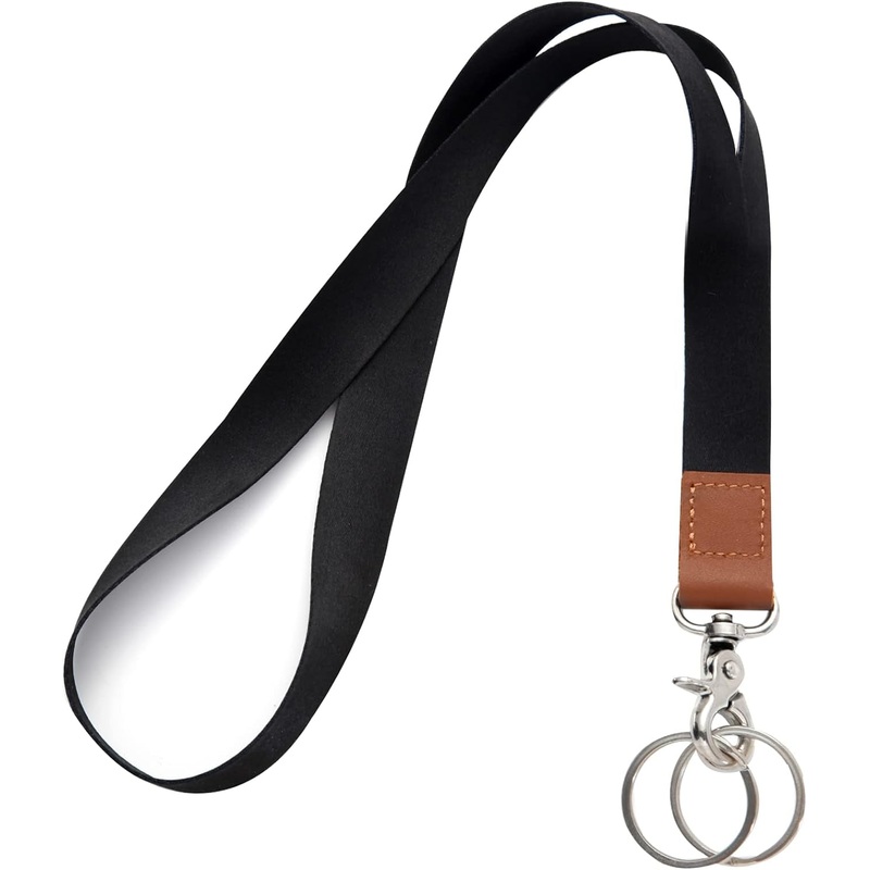 XCHIN Lanyard, Lanyards for Keys, Black Keychain Long Lanyard for Women Men, Cute Neck Lanyard for ID Badges Wallet