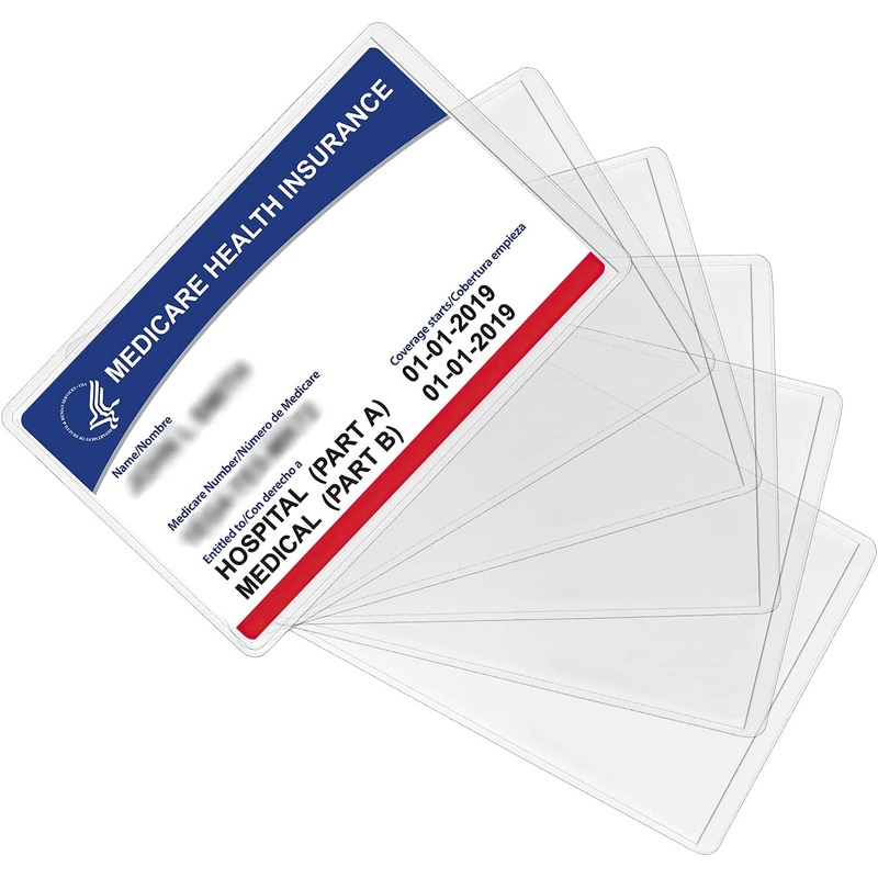12Mil Clear PVC Soft Waterproof Card Protector Sleeves, 10 Pack