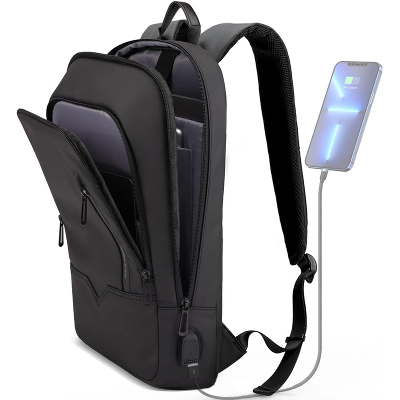 15.6 inch Business Travel Laptop Backpack with USB Charging Port College Book Bag