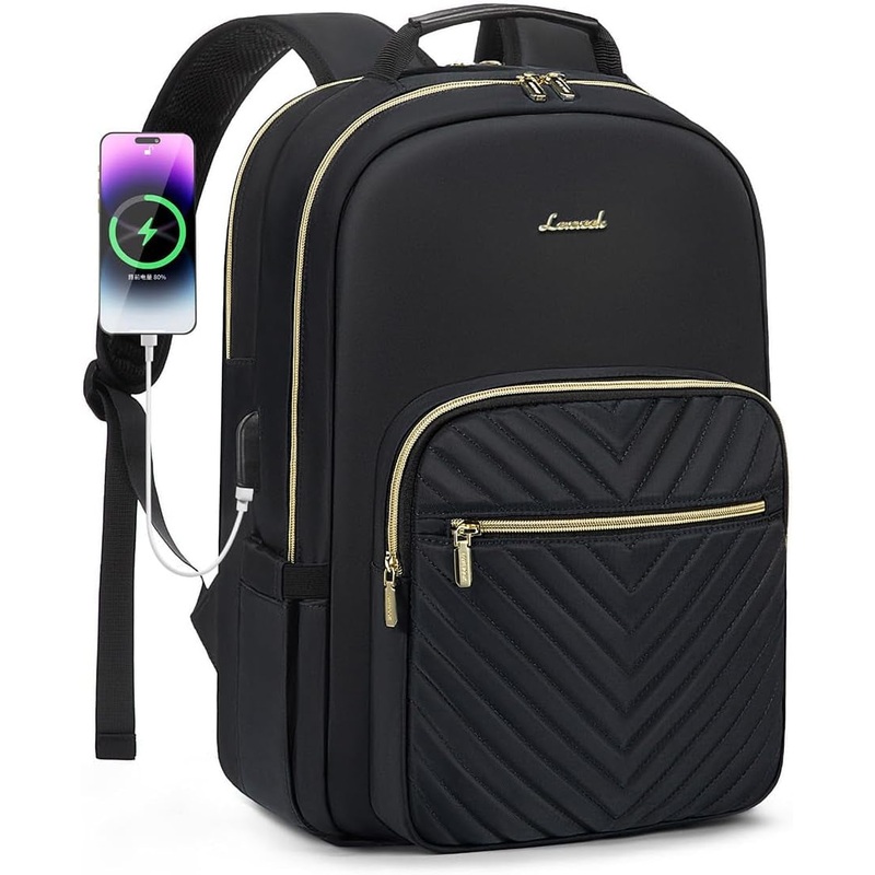 17.3 Inch Business Travel Laptop Backpack with USB Charging Port, College Backpack