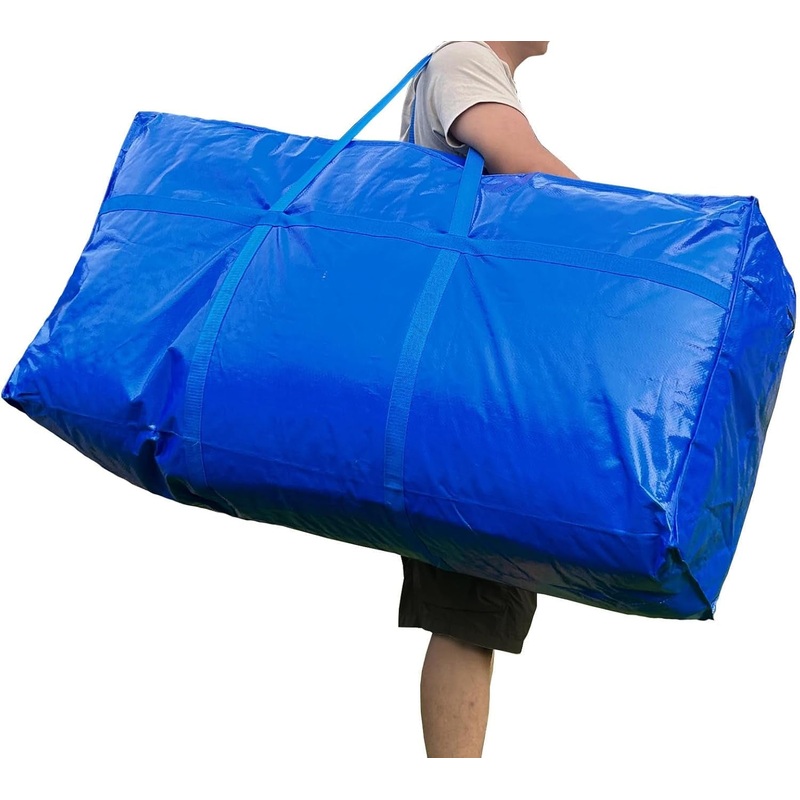 66 Gallon Heavy Duty Moving Bags with Zipper & Reinforced Handles for Travel Moving & Storage