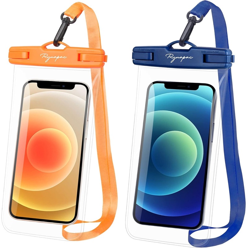 7.5in IPX8-Rated Waterproof Phone Pouch with Clear Touch Screen & Adjustable Lanyard