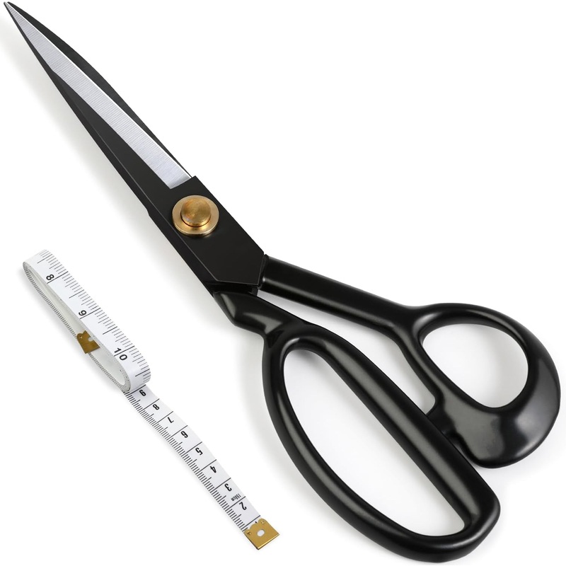 9 Inch Tailor Scissors for Cutting Fabric & Leather, Industrial Sharp Sewing Shears
