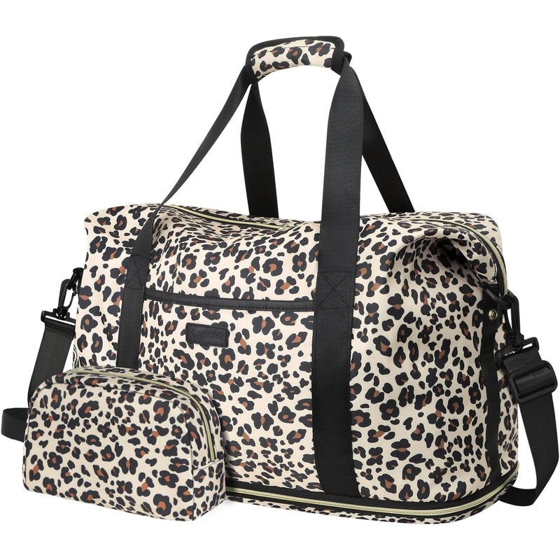 Expandable Weekend Travel Duffle Bags with Toiletry Bag & Adjustable Strap, Mom Labor Bag