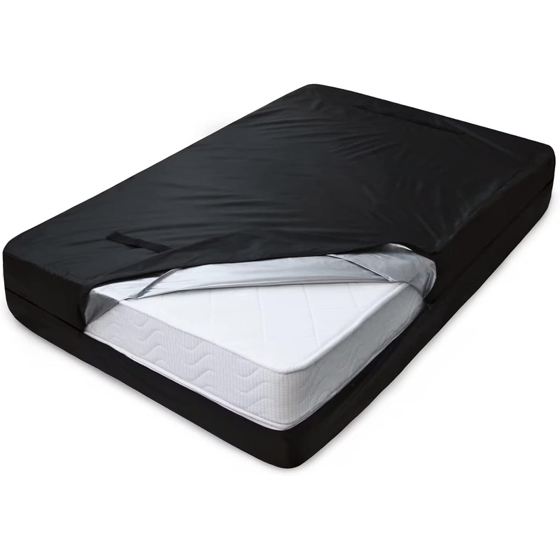Mattress Bags with 4 Handles, Heavy Duty Twin Mattress Bag for Moving and Storage, Black